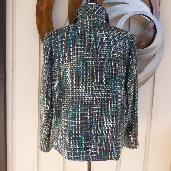 Smart Multi-coloured Tweed Jacket, Fully lined, Size 14 - Picture 3 of 5